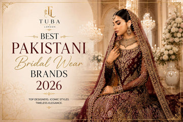 Best Pakistani bridal wear brands 2026 featuring luxury bridal fashion and traditional wedding attire