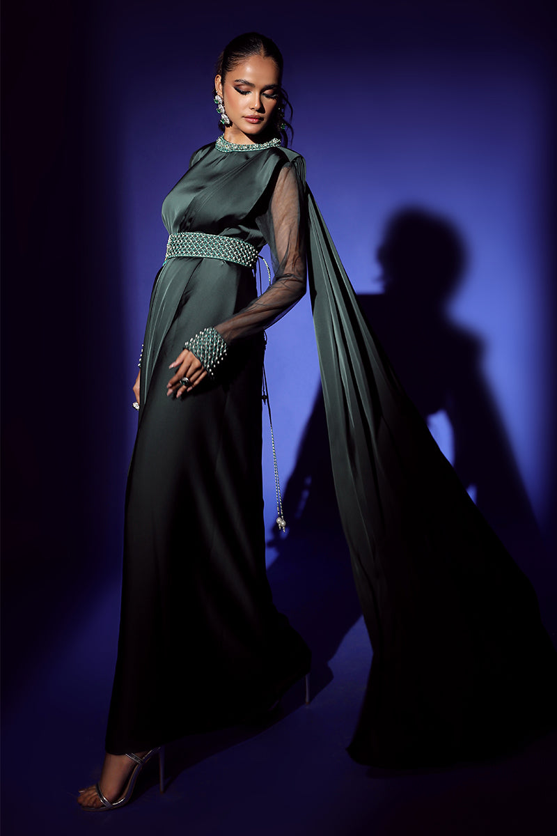 Wardha Saleem | Luxury Pret Fusion Wear | ZEPHYR SAREE DRAPE WITH BELT (2PC)
