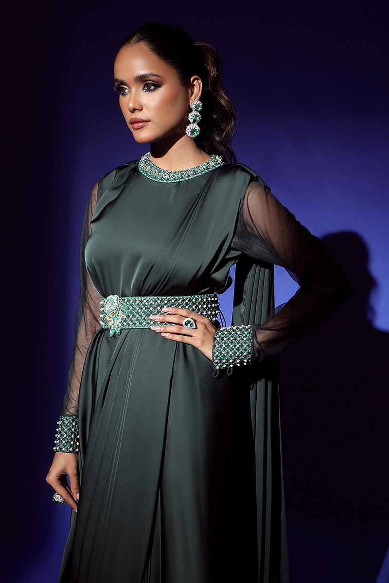 Wardha Saleem | Luxury Pret Fusion Wear | ZEPHYR SAREE DRAPE WITH BELT (2PC)