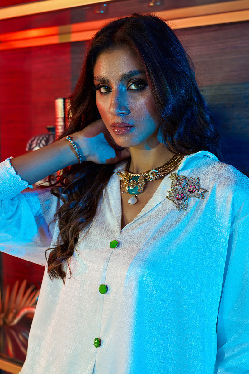 Wardha Saleem | Luxury Pret Fusion Wear | GOSSIP GIRL â WHITE CO-ORD SET