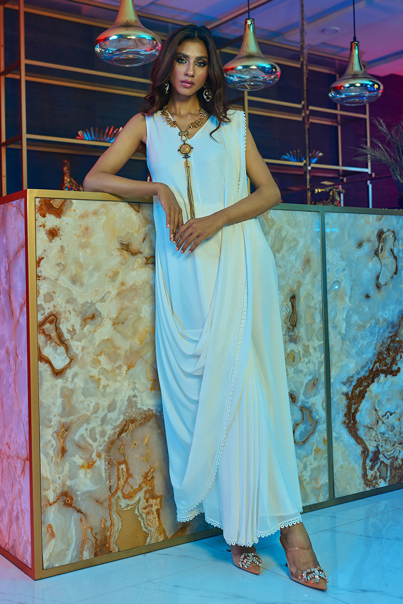 Wardha Saleem | Luxury Pret Fusion Wear | EMPRESS â DRAPE