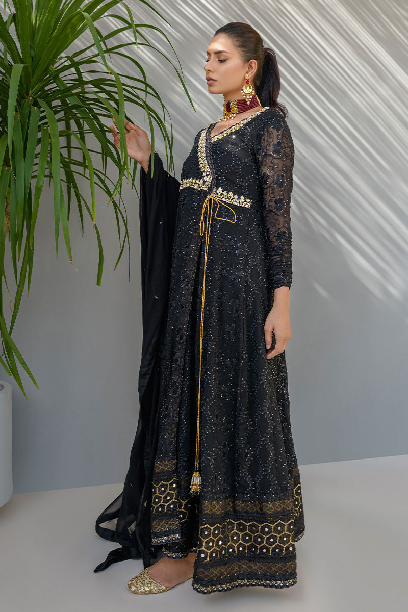Fatima Khan | Luxury Pret 24 | CHARCOAL GOLD