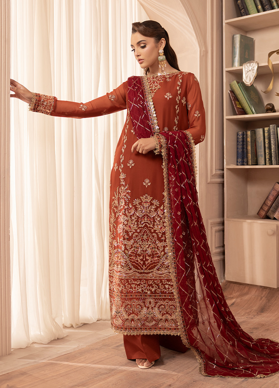 Sahane | Elyssa Festive Chiffon | CT-19007 Dune - ELYSSA