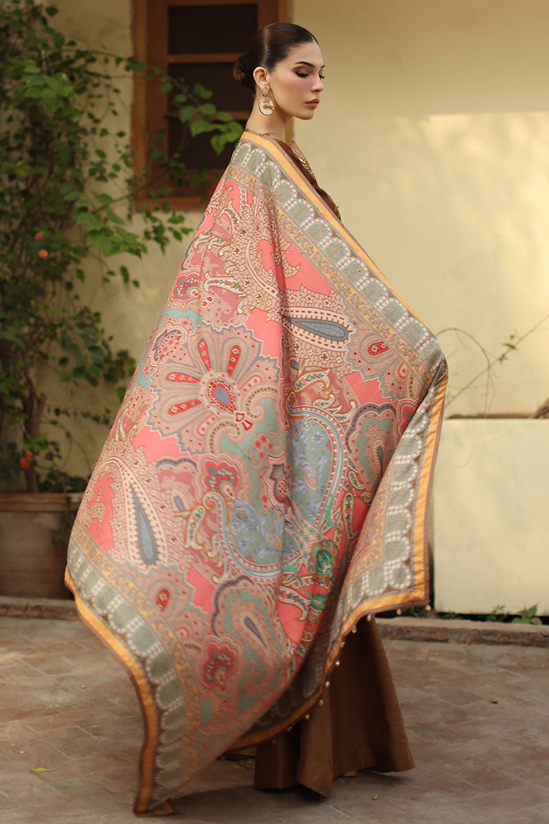 Aisha Imran | Printed Panache Velvet Shawls 25 | Myra Shirt and Pants