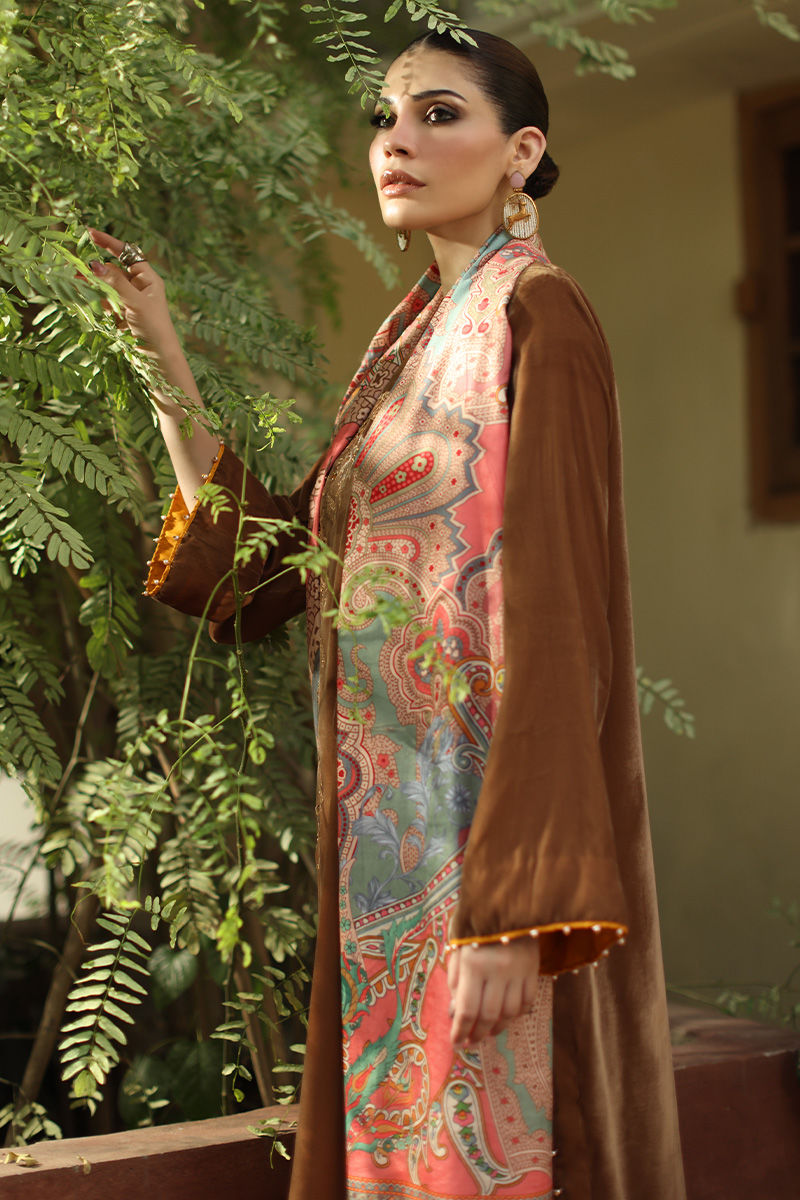 Aisha Imran | Printed Panache Velvet Shawls 25 | Myra Shirt and Pants