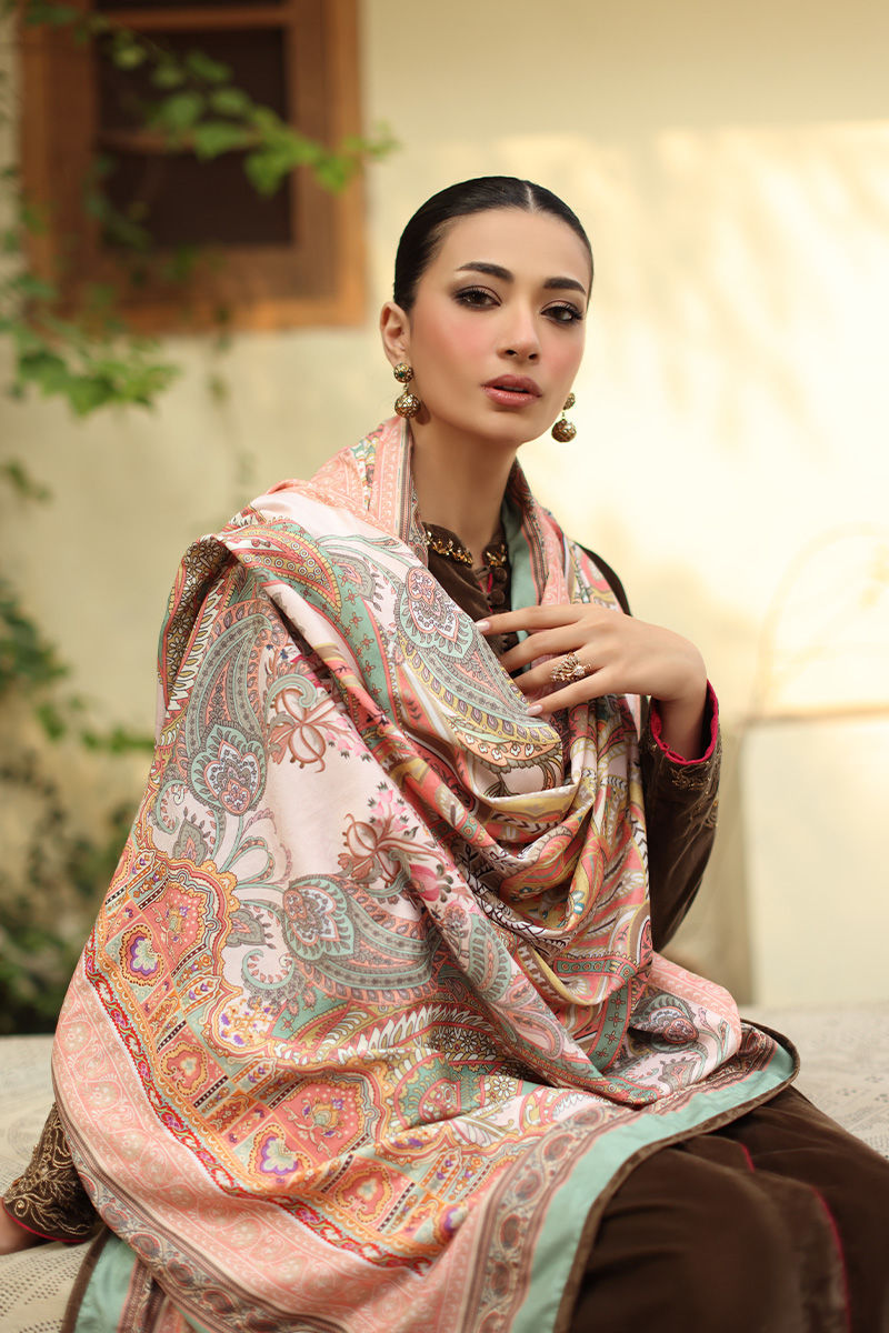Aisha Imran | Printed Panache Velvet Shawls 25 | Inara Velvet Shawl