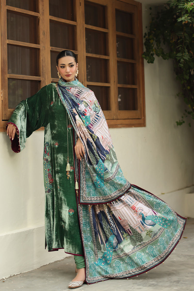 Aisha Imran | Printed Panache Velvet Shawls 25 | Nayra Velvet Shawl