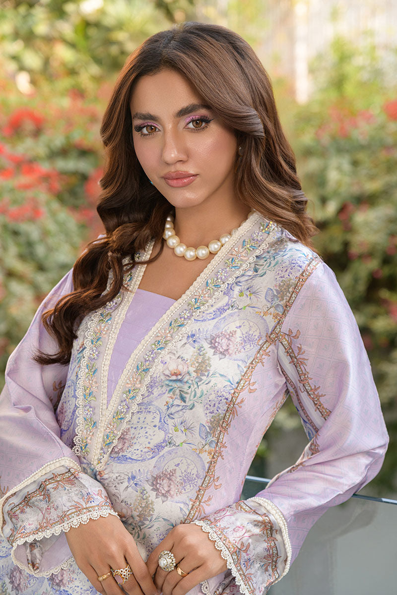 Fatima Khan | Eid Digital Silk Prints |  Aqua Coral