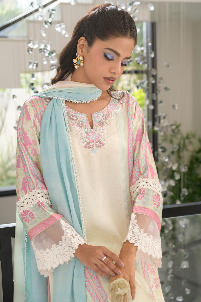 Fatima Khan | Eid Digital Silk Prints |  Sage Orchid