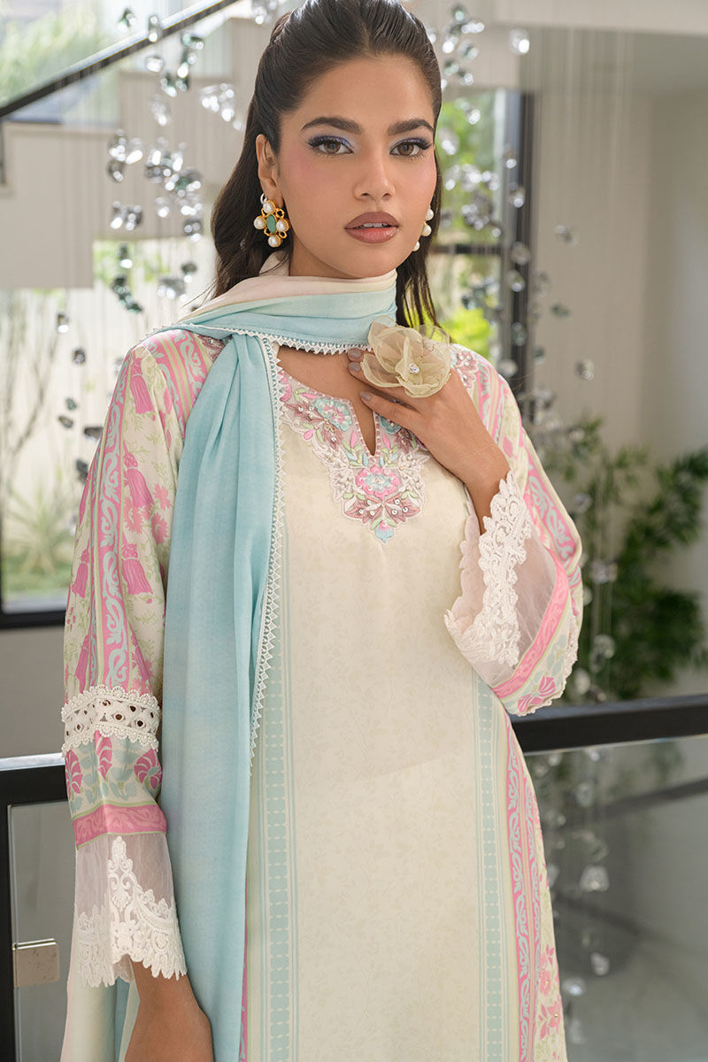 Fatima Khan | Eid Digital Silk Prints |  Sage Orchid