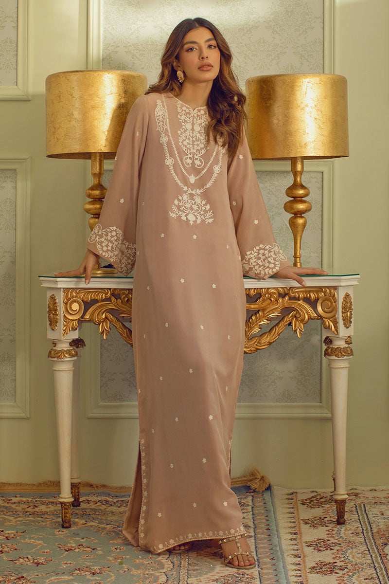 Ansab Jahangir | Summer Kaftans | Taupe Magic