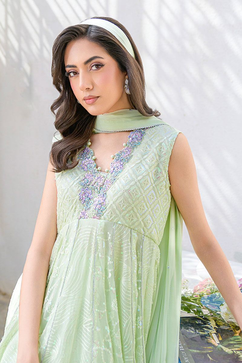 Fatima Khan | La Fleur Eid Edit | Pale Pistachio