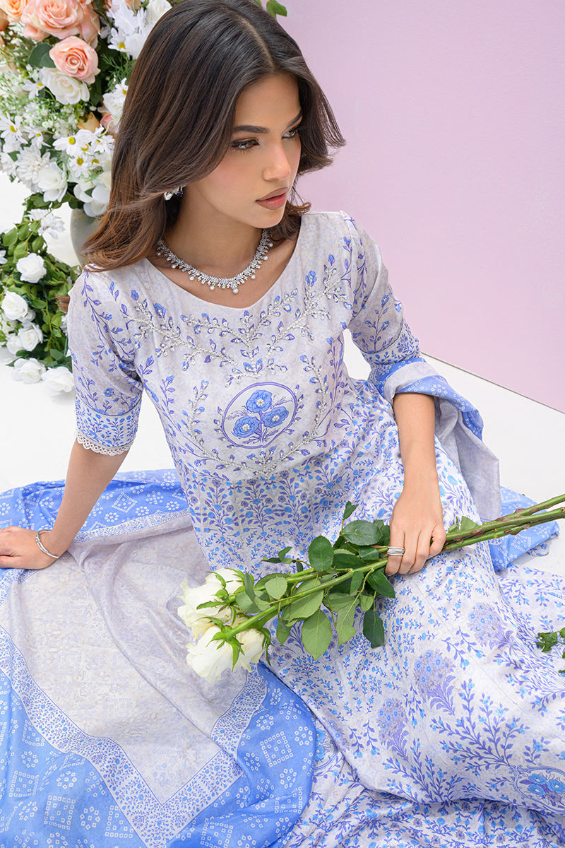 Fatima Khan | Prints and Petals | Azure Blue