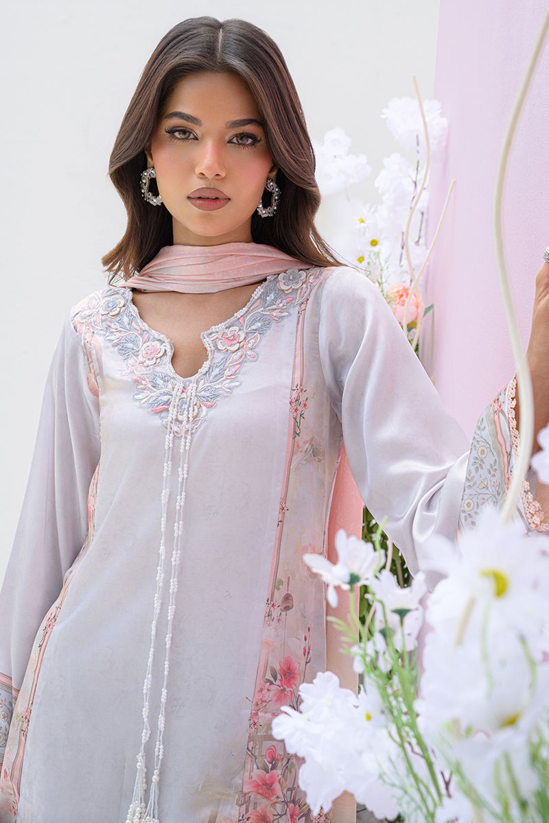Fatima Khan | Eid Digital Silk Prints | Oriental Haze