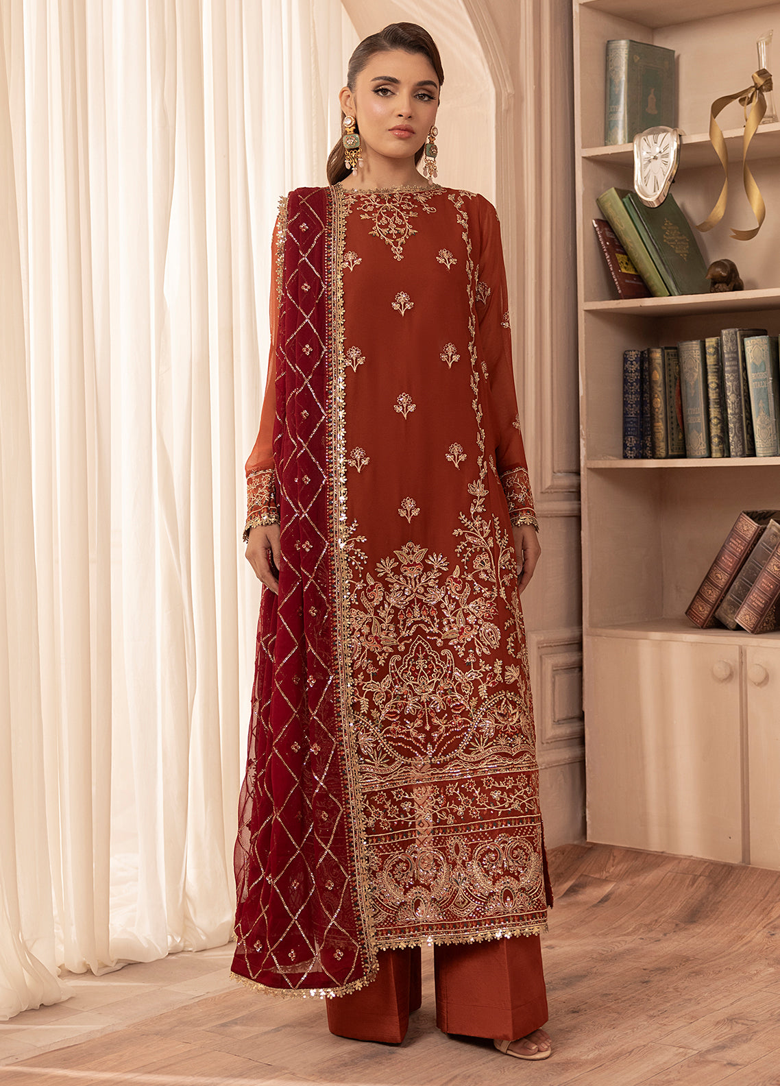 Sahane | Elyssa Festive Chiffon | CT-19007 Dune - ELYSSA