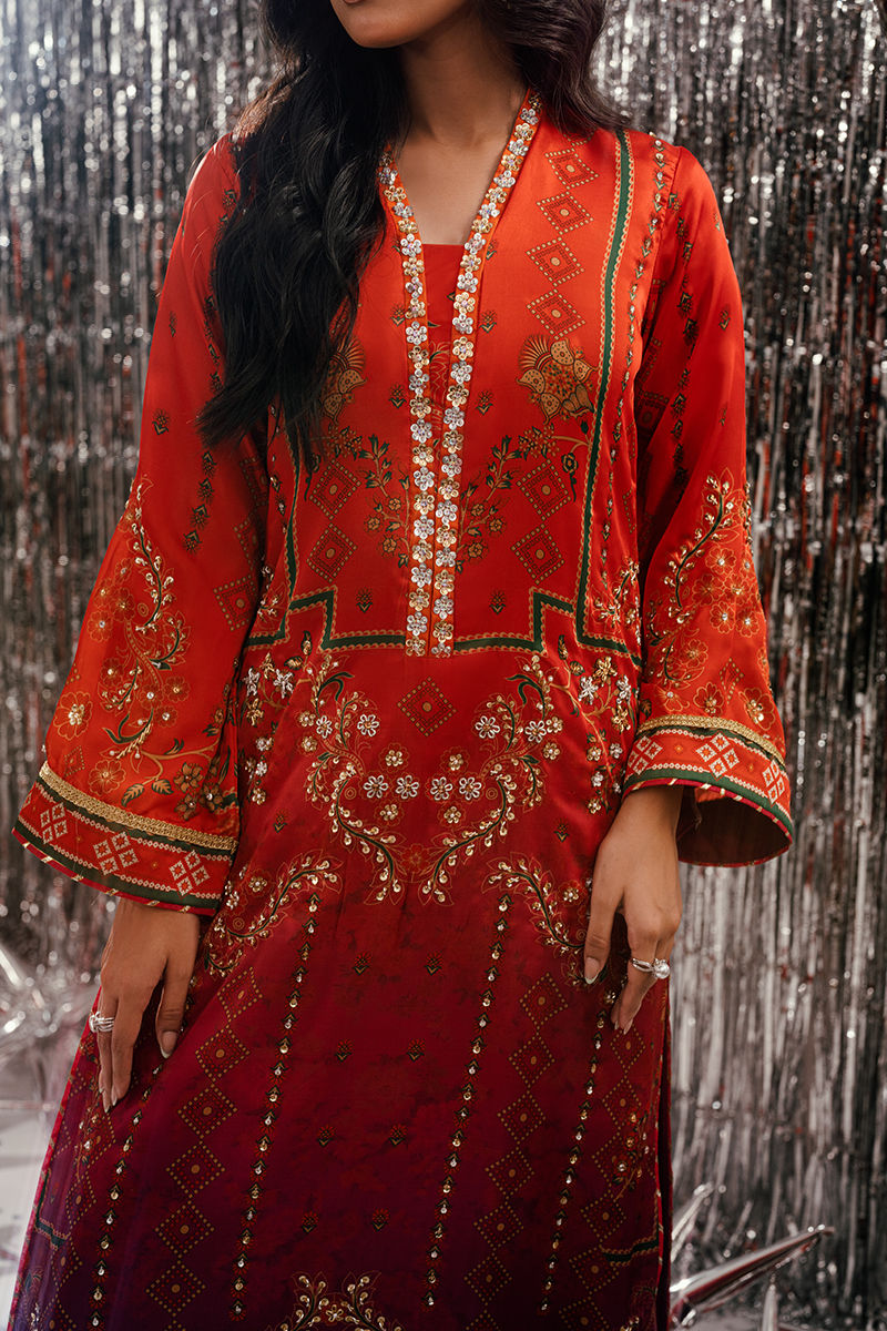 Fatima Khan | Disco Revival Festive Silk | Sunlit Umber