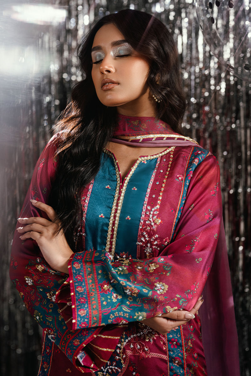 Fatima Khan | Disco Revival Festive Silk | Mystic Magneta