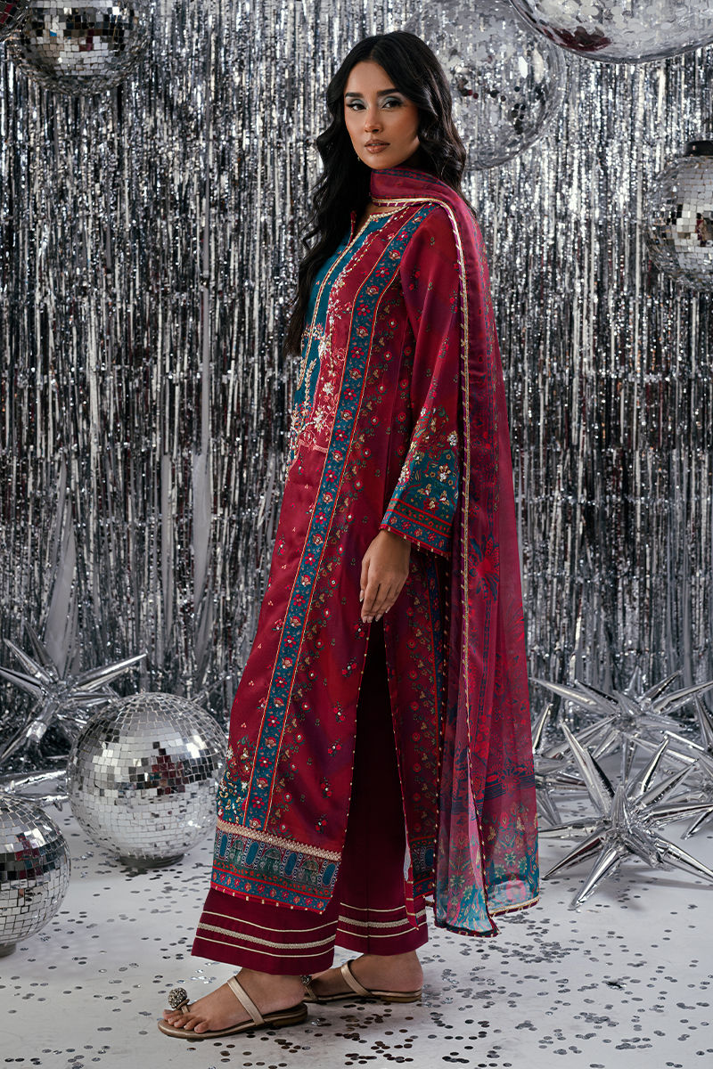 Fatima Khan | Disco Revival Festive Silk | Mystic Magneta