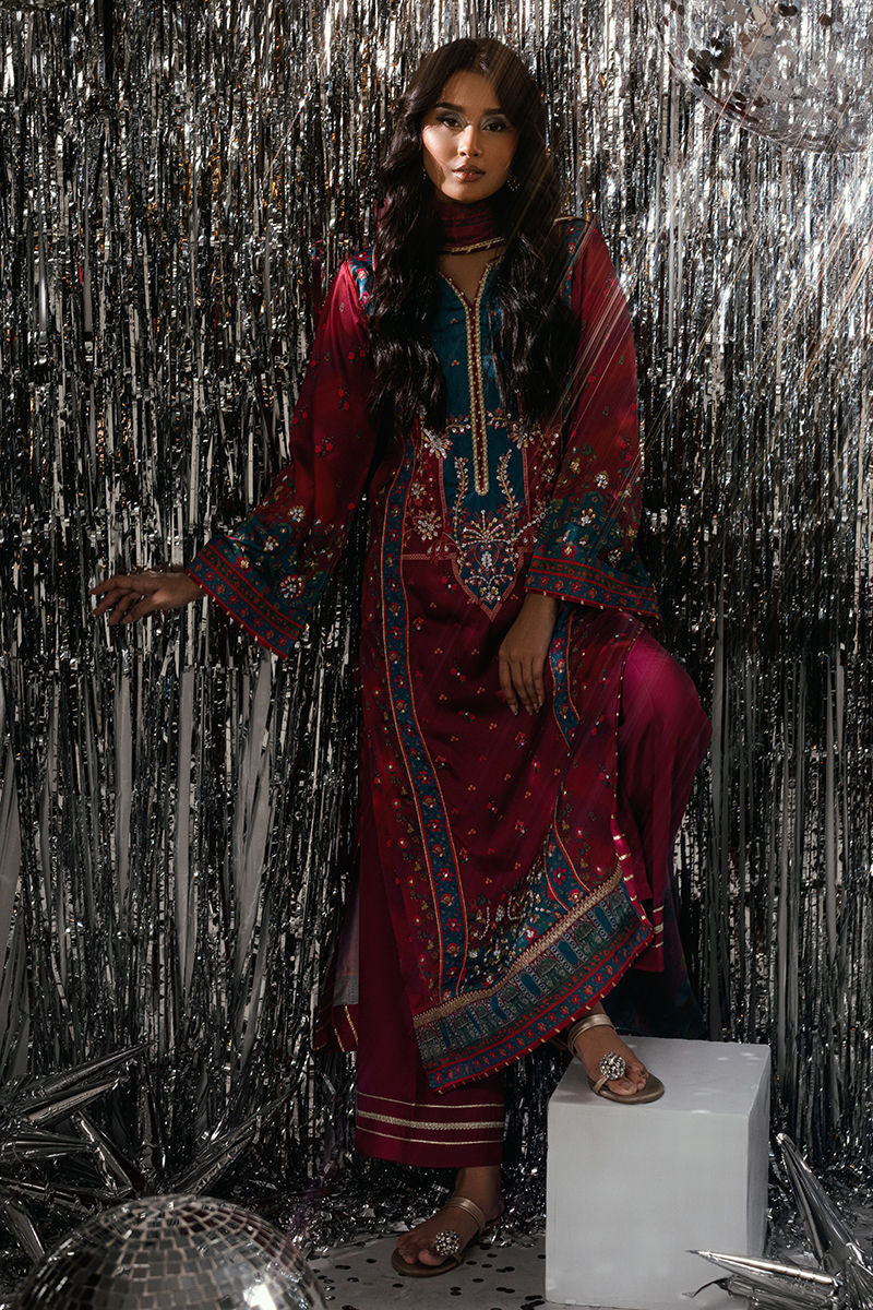 Fatima Khan | Disco Revival Festive Silk | Mystic Magneta