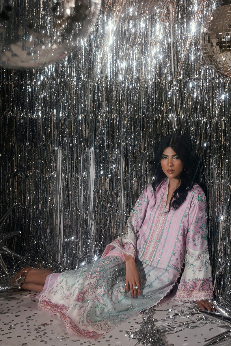 Fatima Khan | Disco Revival Festive Silk | Whisper Rose