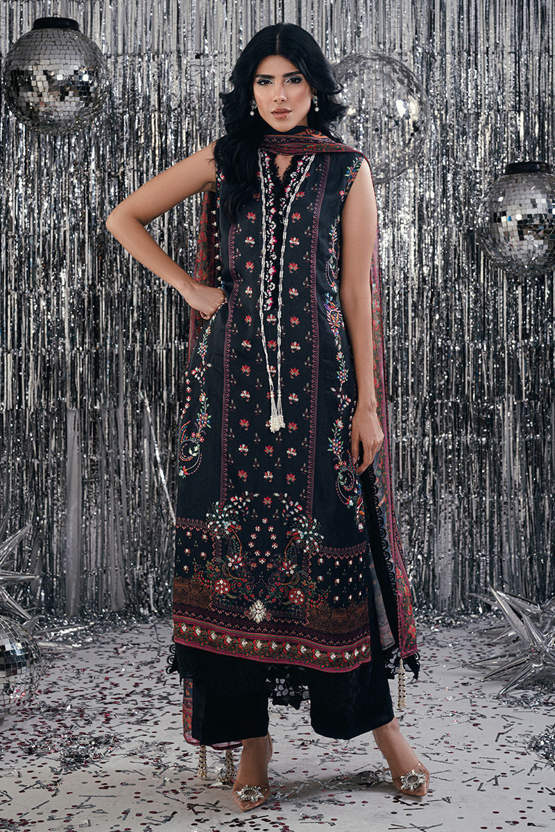Fatima Khan | Disco Revival Festive Silk | Black Skye