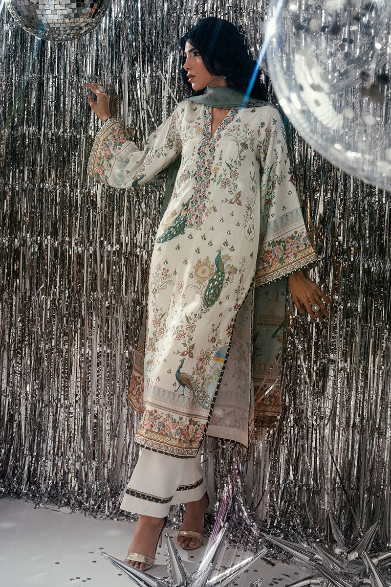 Fatima Khan | Disco Revival Festive Silk | Teal Peacock