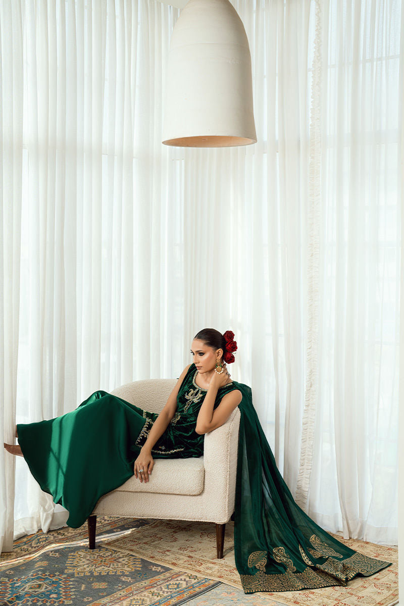 Fatima Khan | Warm Whisper Velvet 25 | Emerald Dusk