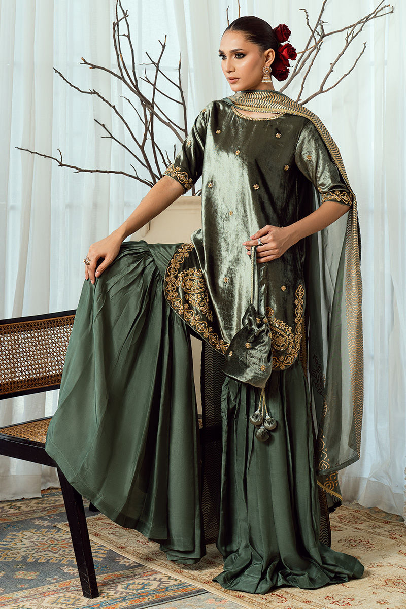 Fatima Khan | Warm Whisper Velvet 25 | Olive Dynasty