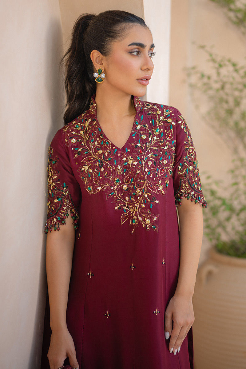 Ansab Jahangir | Luxury Silk Pret | CRIMSON