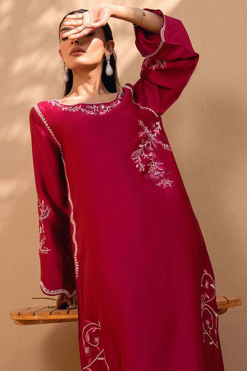 Fatima Khan | Flore Eid Luxe 26 | Crimson Blossom