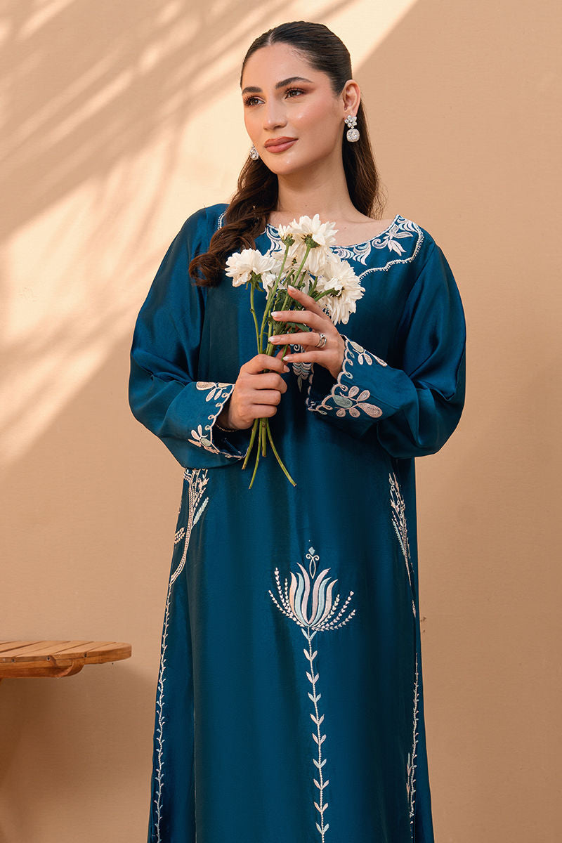 Fatima Khan | Flore Eid Luxe 26 | Deep Teal Bloom