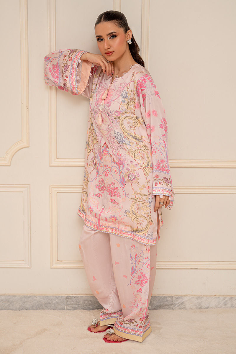 Fatima Khan | Layan Printed Eid Edit | Daisy Blush