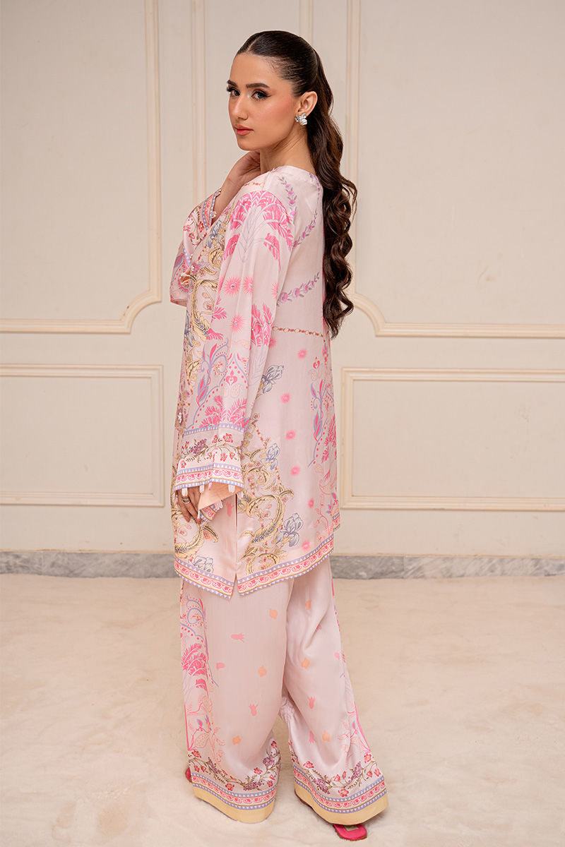 Fatima Khan | Layan Printed Eid Edit | Daisy Blush