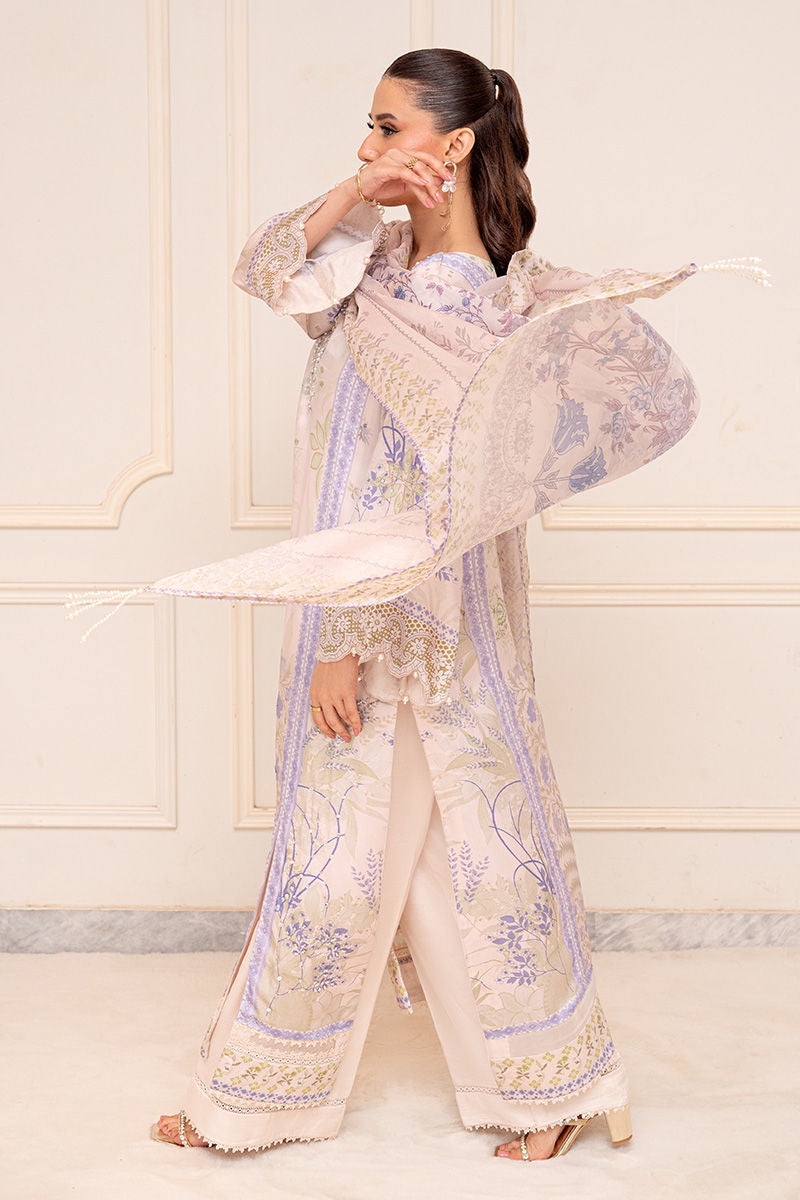 Fatima Khan | Layan Printed Eid Edit | Ivory Meadow