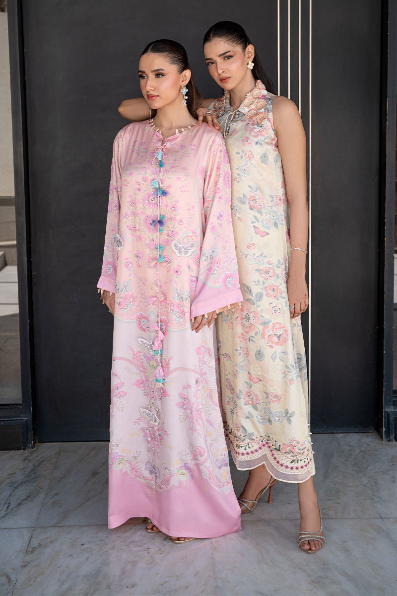 Fatima Khan | Layan Printed Eid Edit | Butter Yellow Grace