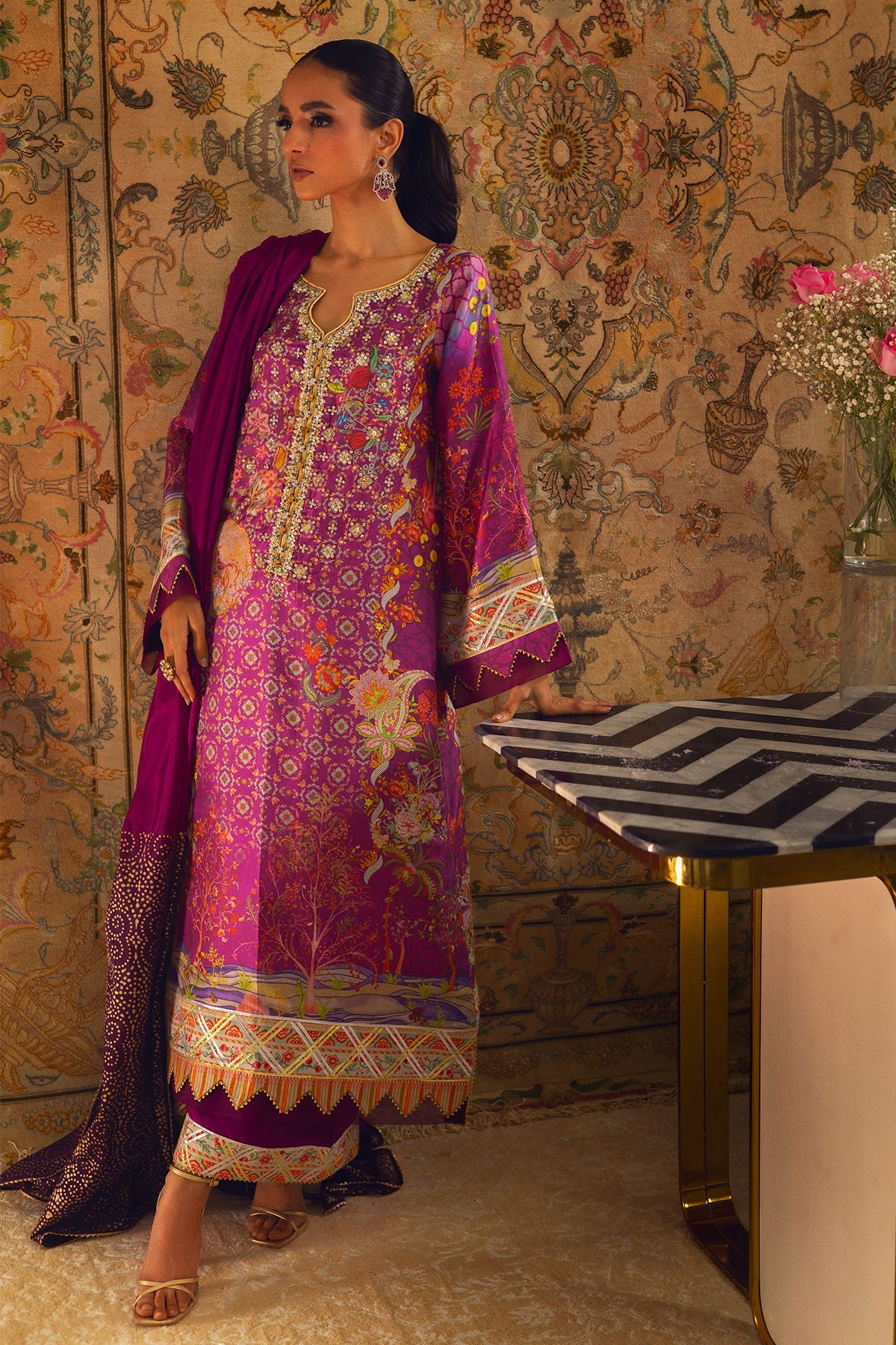 Annus Abrar | Lime Luxe Silk |  Salomi