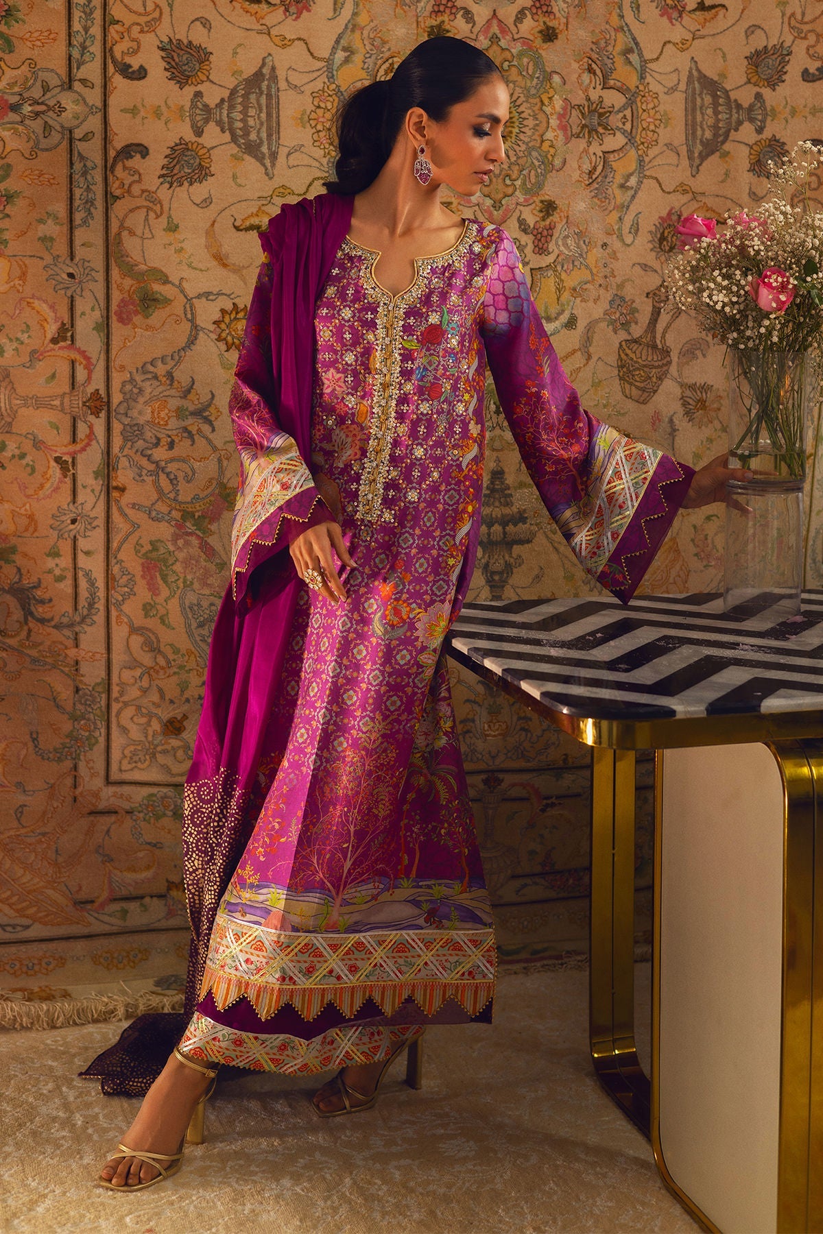 Annus Abrar | Lime Luxe Silk |  Salomi