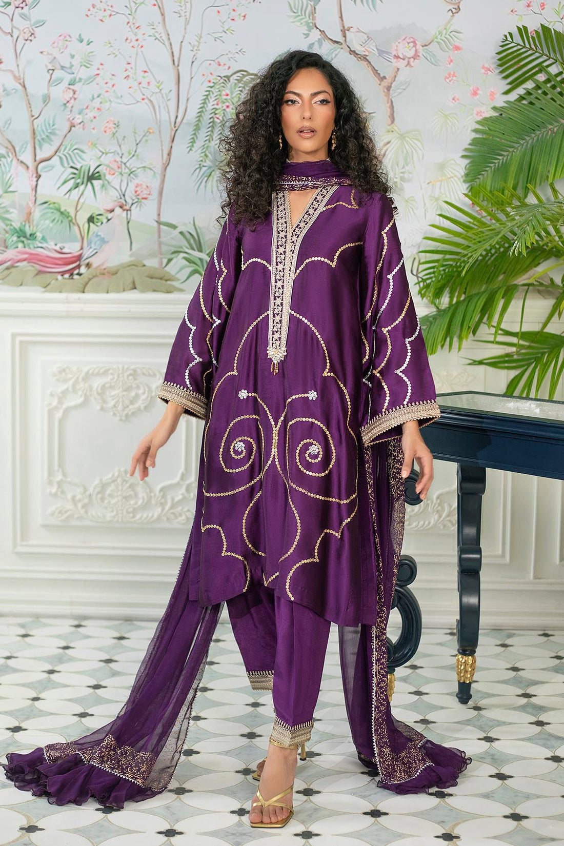 Annus Abrar | Sehr Eid Luxe | Izali Aubergine