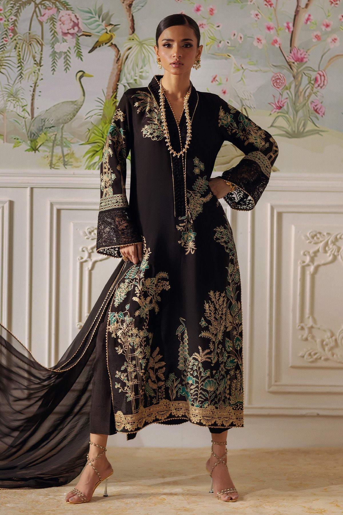 Annus Abrar | Elemental Festive | Renaab (Shirt, Pants and Dupatta)