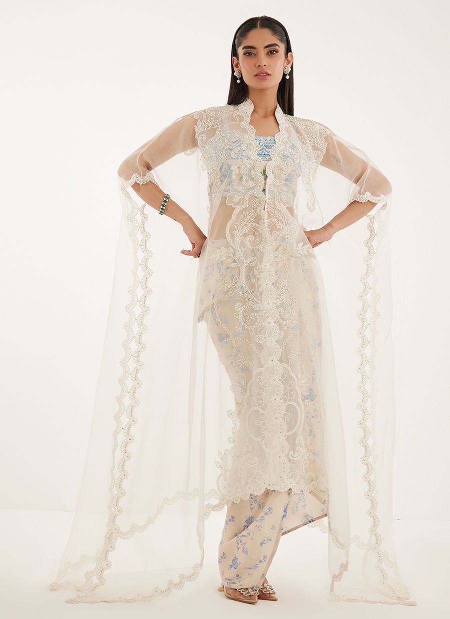 Farah Talib Aziz | Veya A Draped Capsule | Diana Cape With Skirt