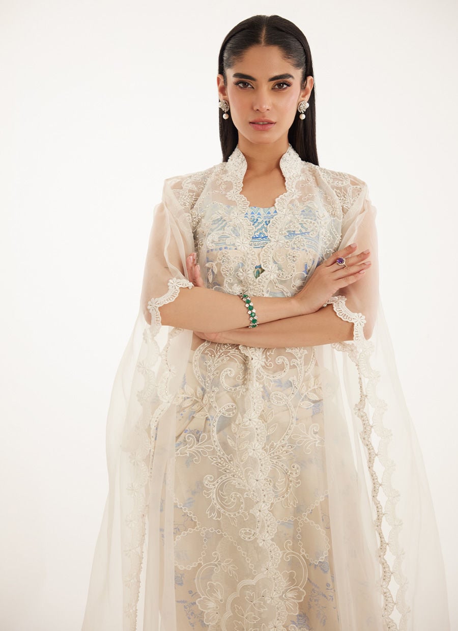Farah Talib Aziz | Veya A Draped Capsule | Diana Cape With Skirt