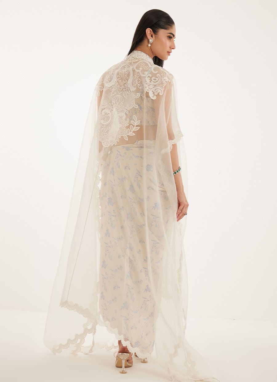 Farah Talib Aziz | Veya A Draped Capsule | Diana Cape With Skirt