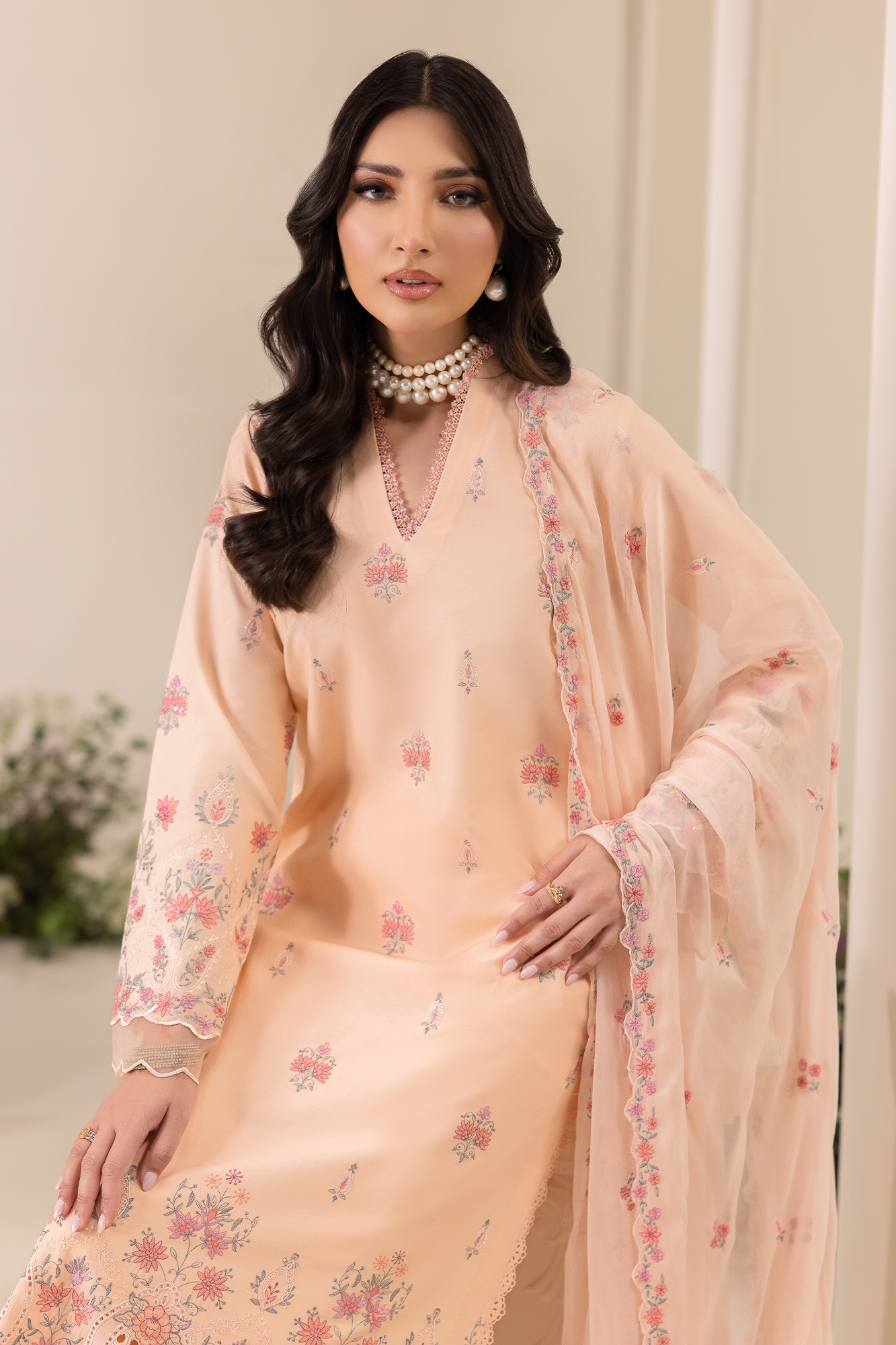 Rajbari | Premium Edition | Embroidered Chiffon Dopatta 04