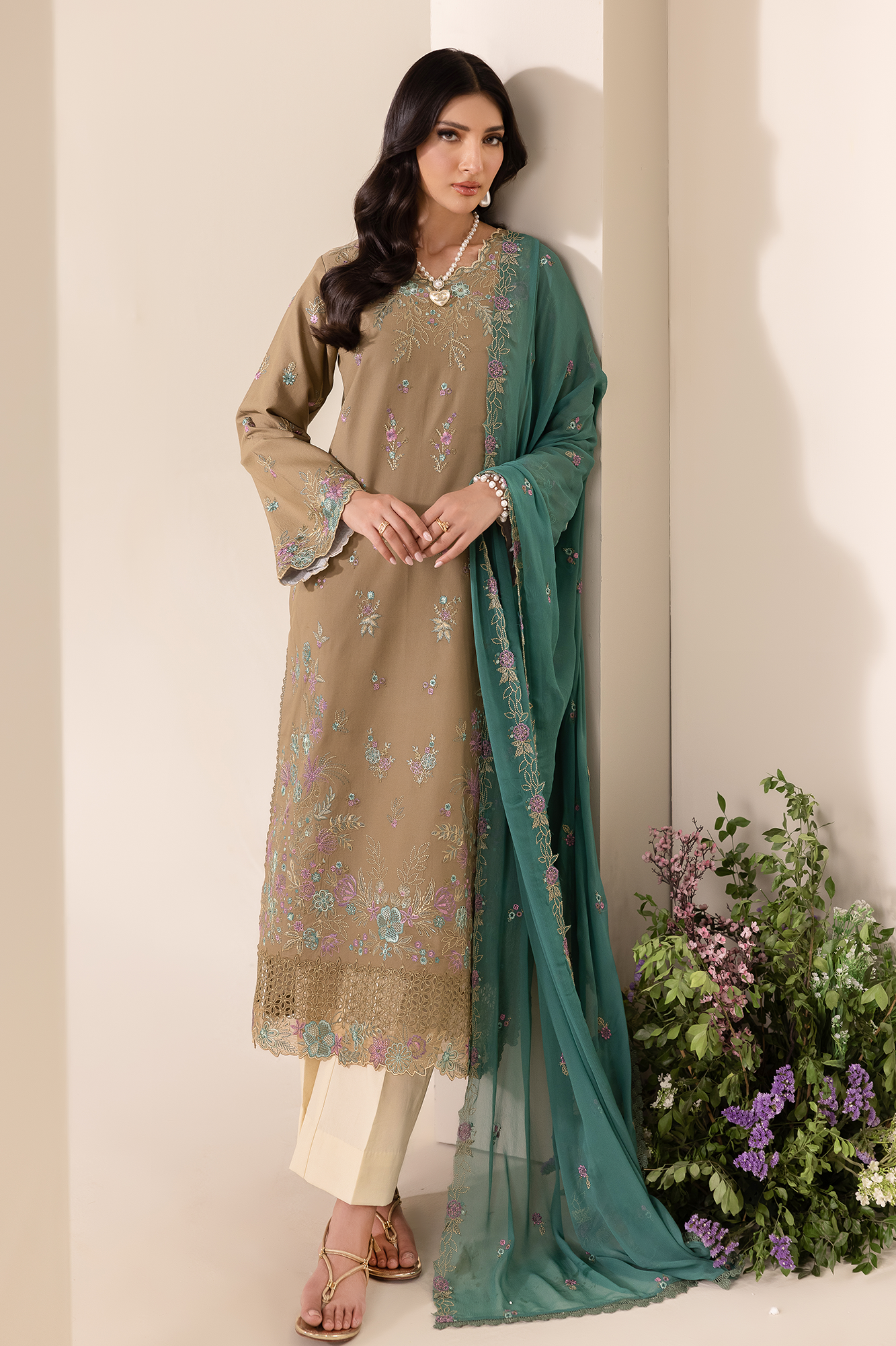 Rajbari | Premium Edition |Embroidered Chiffon Dopatta 03