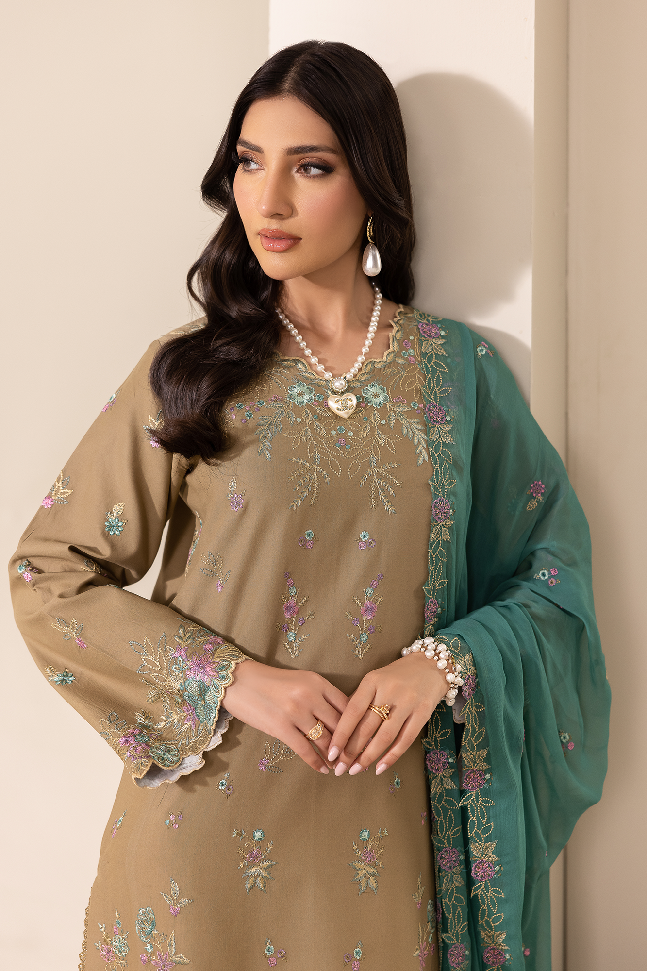Rajbari | Premium Edition |Embroidered Chiffon Dopatta 03