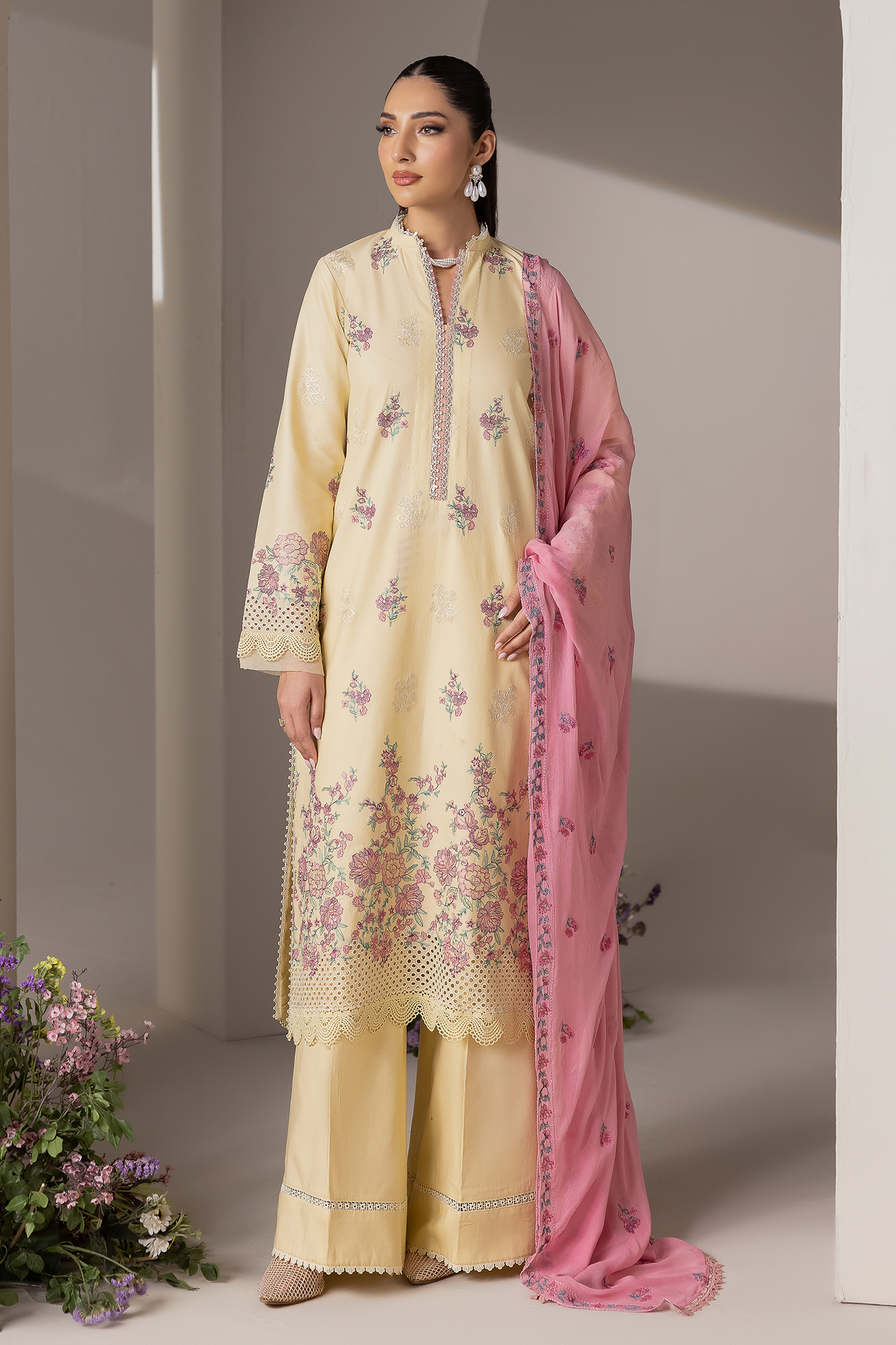 Rajbari | Premium Edition | Embroidered Chiffon Dopatta 09
