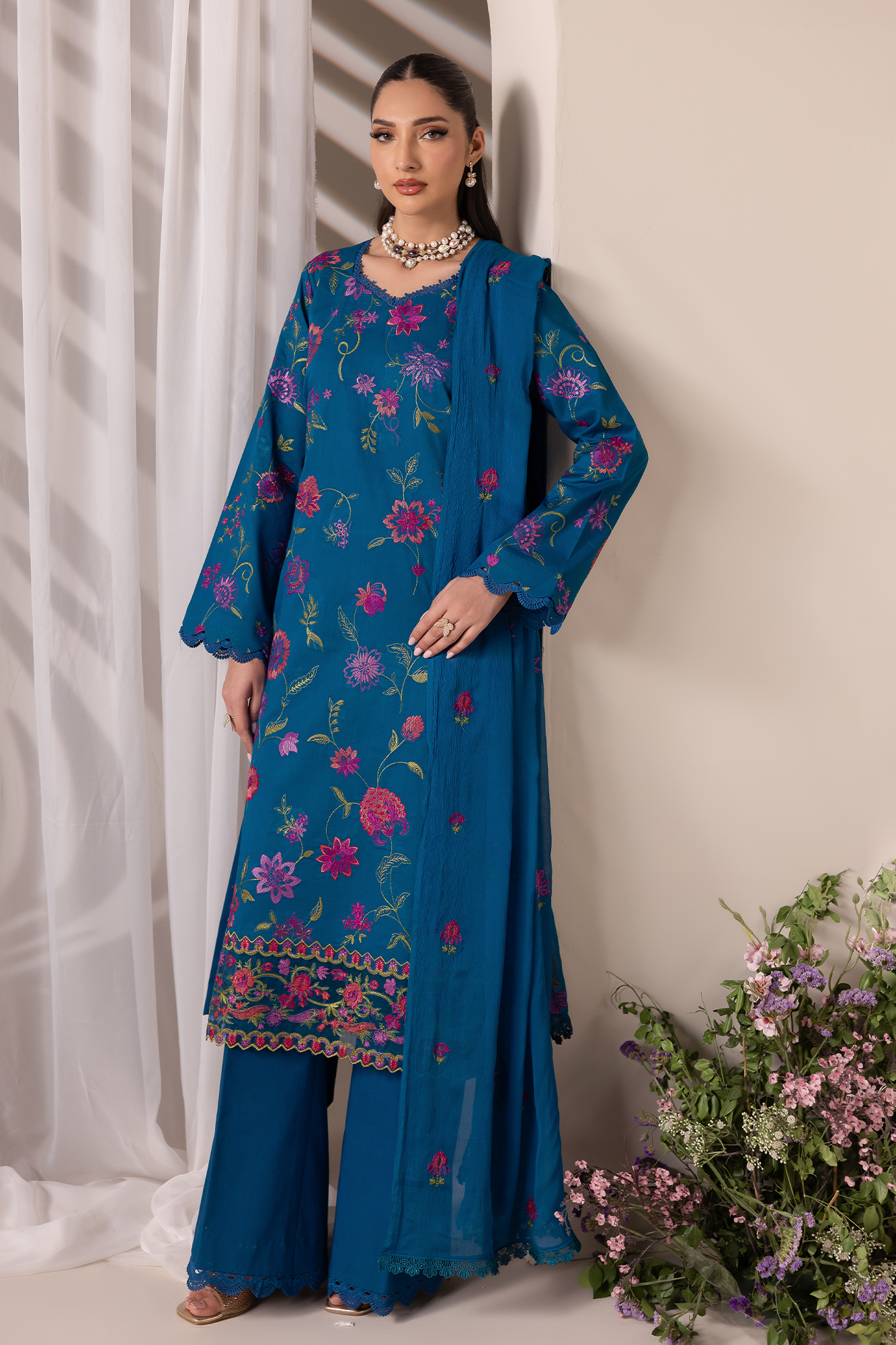 Rajbari | Premium Edition | Embroidered Chiffon Dopatta 11