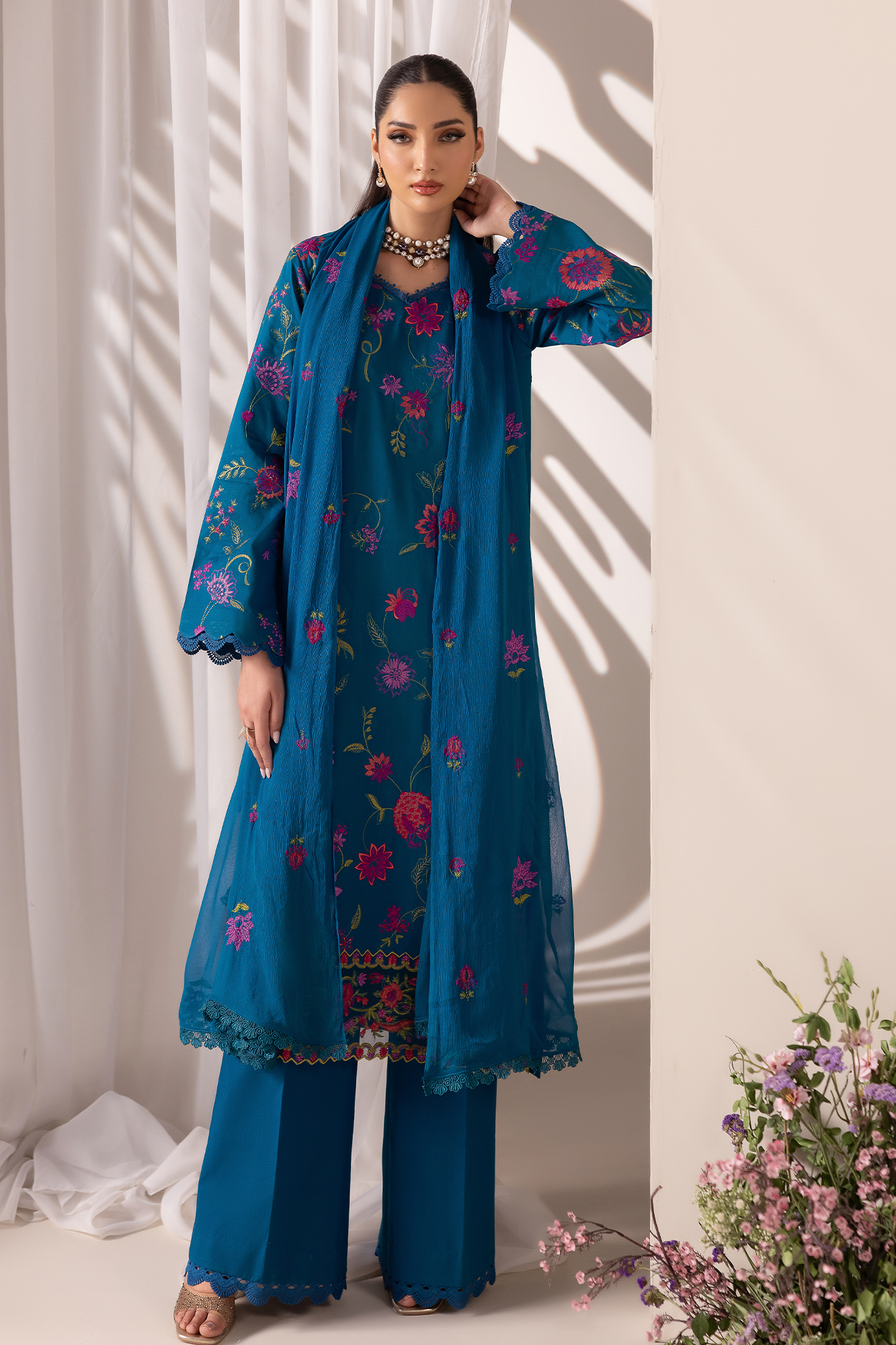 Rajbari | Premium Edition | Embroidered Chiffon Dopatta 11