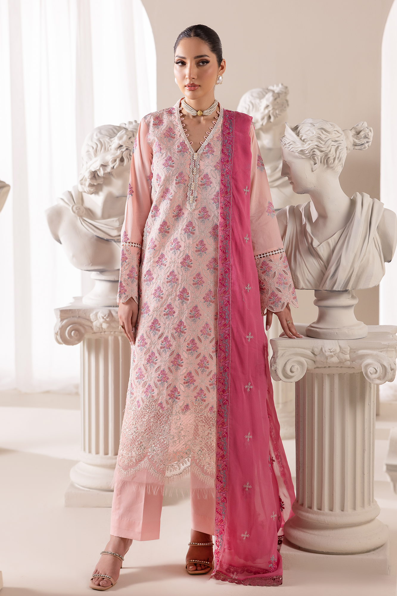 Rajbari | Premium Edition |Embroidered Chiffon Dopatta 02