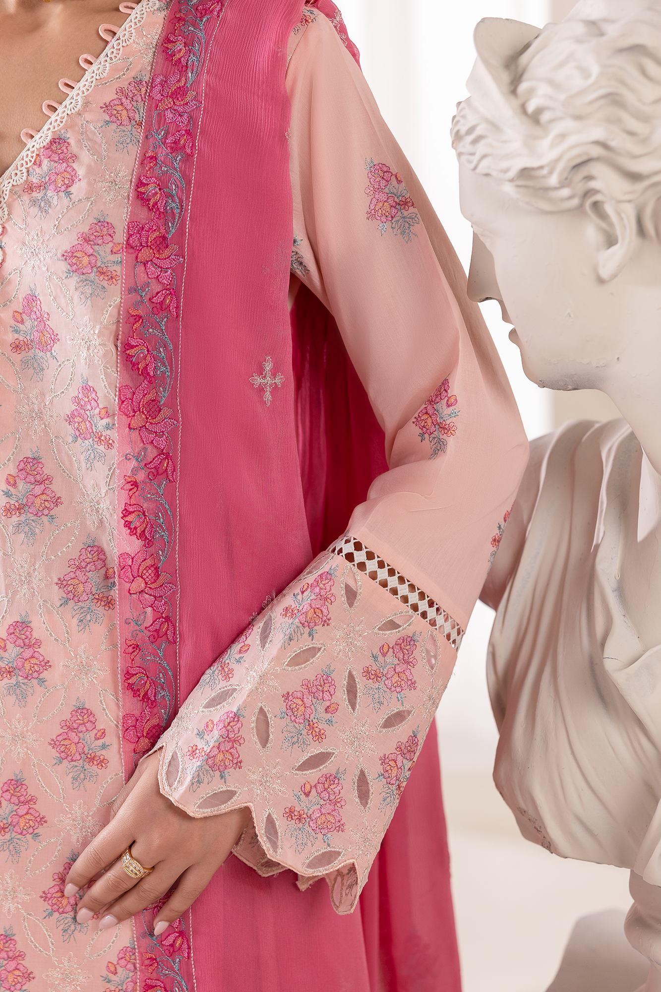 Rajbari | Premium Edition |Embroidered Chiffon Dopatta 02